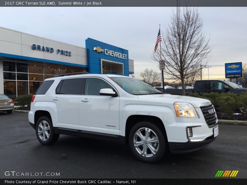 Summit White / Jet Black 2017 GMC Terrain SLE AWD