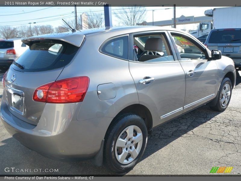 Frosted Steel Metallic / Gray 2011 Nissan Rogue SV AWD