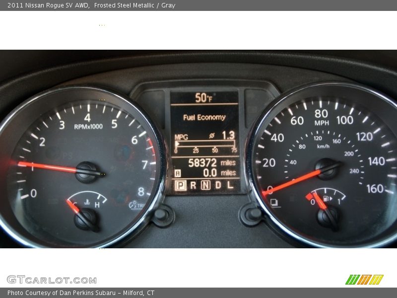 Frosted Steel Metallic / Gray 2011 Nissan Rogue SV AWD