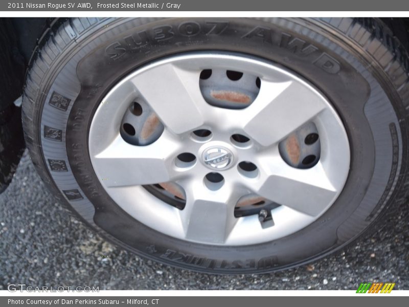 Frosted Steel Metallic / Gray 2011 Nissan Rogue SV AWD
