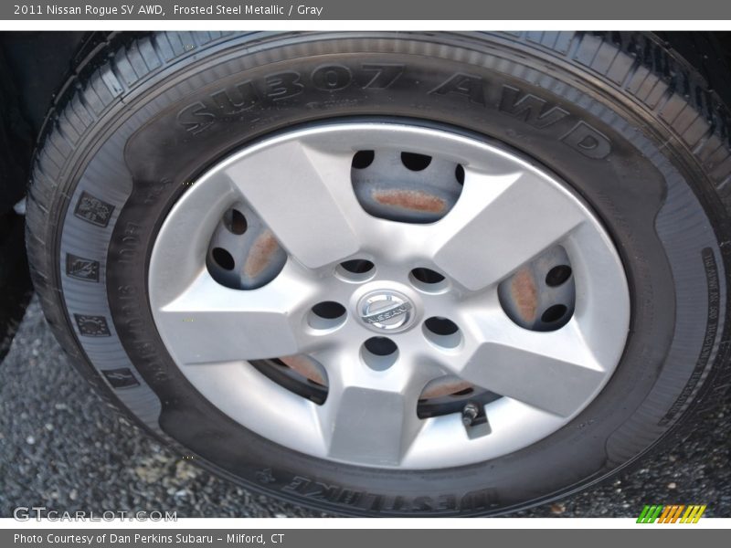 Frosted Steel Metallic / Gray 2011 Nissan Rogue SV AWD