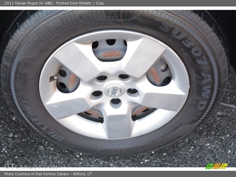 Frosted Steel Metallic / Gray 2011 Nissan Rogue SV AWD