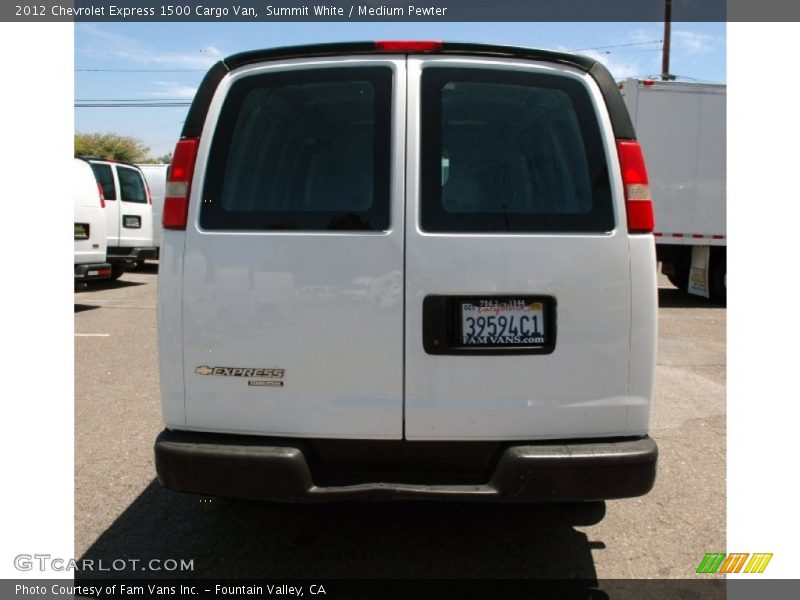 Summit White / Medium Pewter 2012 Chevrolet Express 1500 Cargo Van