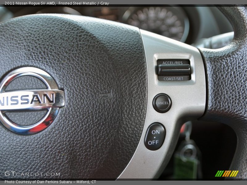 Frosted Steel Metallic / Gray 2011 Nissan Rogue SV AWD