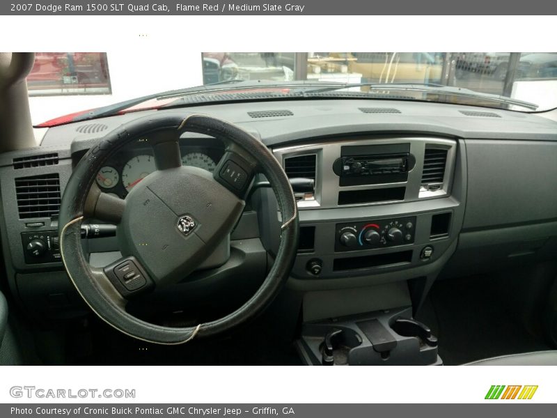 Flame Red / Medium Slate Gray 2007 Dodge Ram 1500 SLT Quad Cab