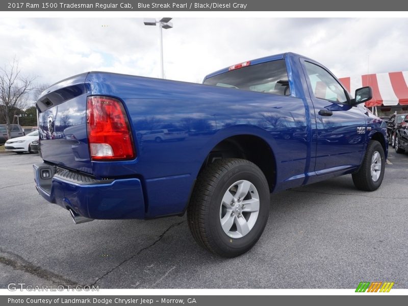 Blue Streak Pearl / Black/Diesel Gray 2017 Ram 1500 Tradesman Regular Cab