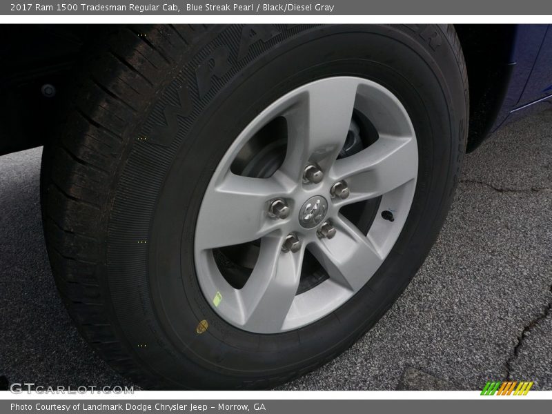 Blue Streak Pearl / Black/Diesel Gray 2017 Ram 1500 Tradesman Regular Cab