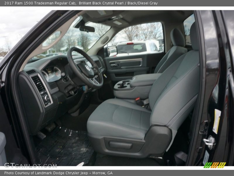 Brilliant Black Crystal Pearl / Black/Diesel Gray 2017 Ram 1500 Tradesman Regular Cab