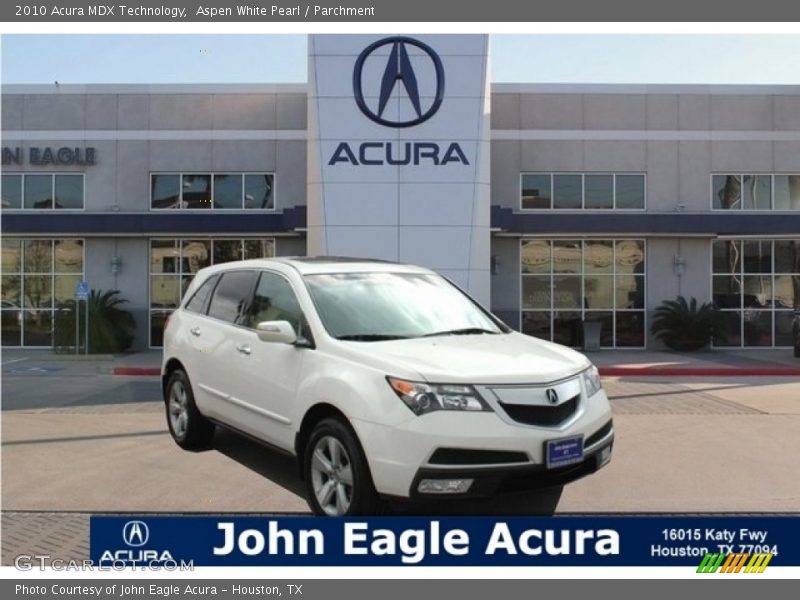 Aspen White Pearl / Parchment 2010 Acura MDX Technology