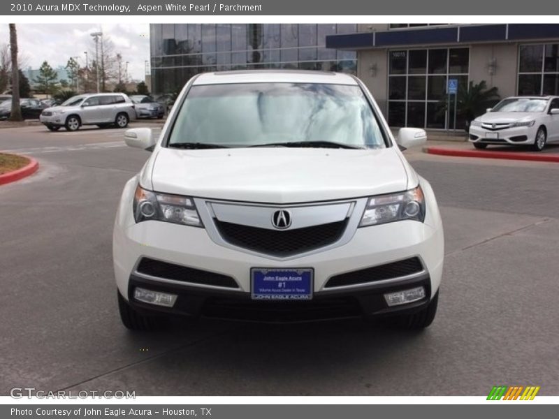 Aspen White Pearl / Parchment 2010 Acura MDX Technology