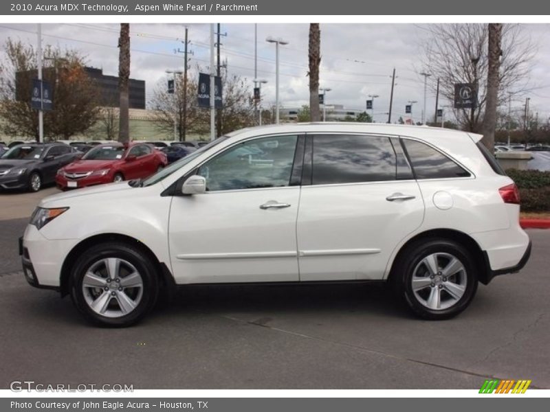 Aspen White Pearl / Parchment 2010 Acura MDX Technology