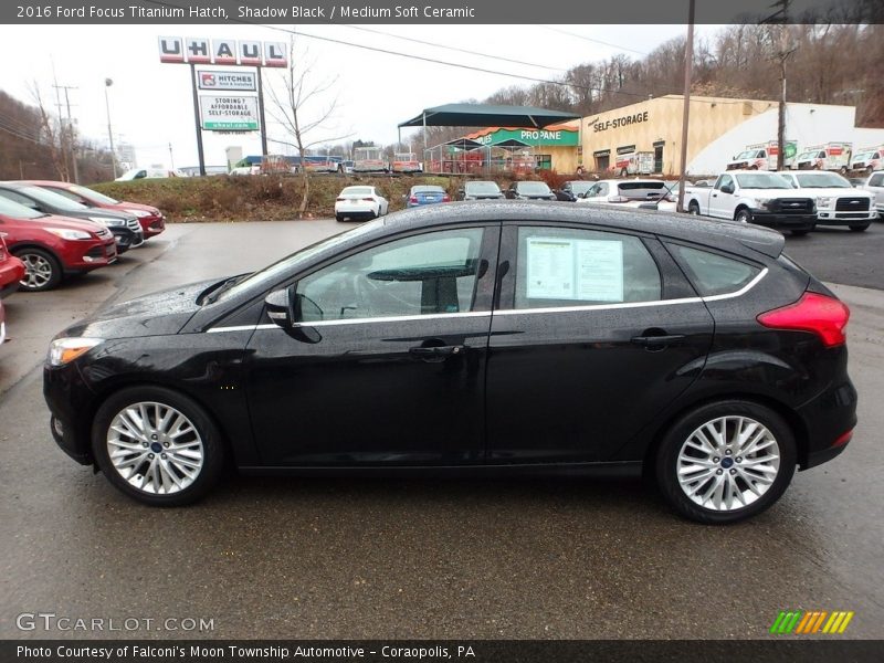 Shadow Black / Medium Soft Ceramic 2016 Ford Focus Titanium Hatch