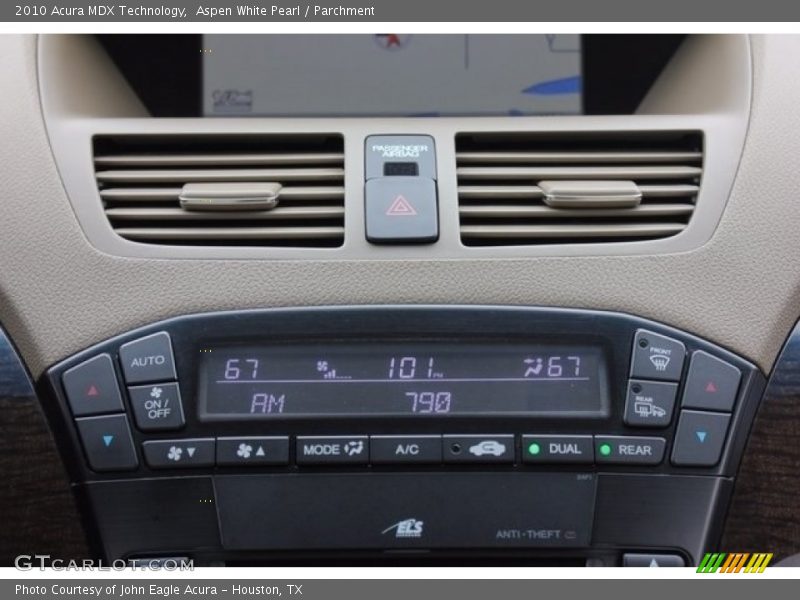 Aspen White Pearl / Parchment 2010 Acura MDX Technology