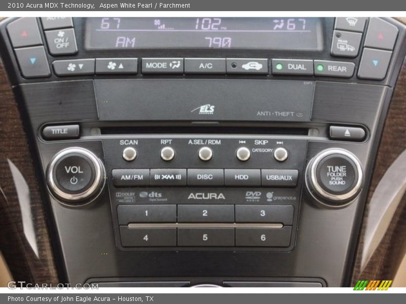 Aspen White Pearl / Parchment 2010 Acura MDX Technology