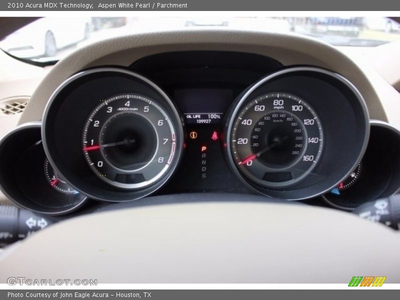 Aspen White Pearl / Parchment 2010 Acura MDX Technology