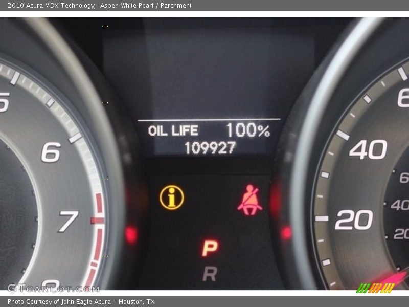 Aspen White Pearl / Parchment 2010 Acura MDX Technology