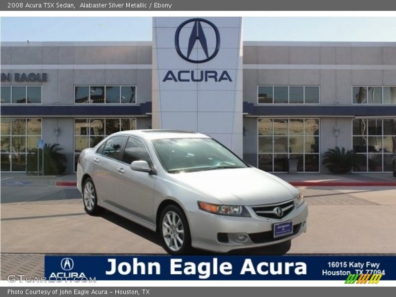 Alabaster Silver Metallic / Ebony 2008 Acura TSX Sedan