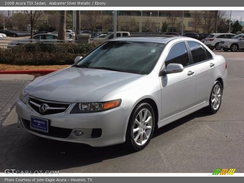 Alabaster Silver Metallic / Ebony 2008 Acura TSX Sedan