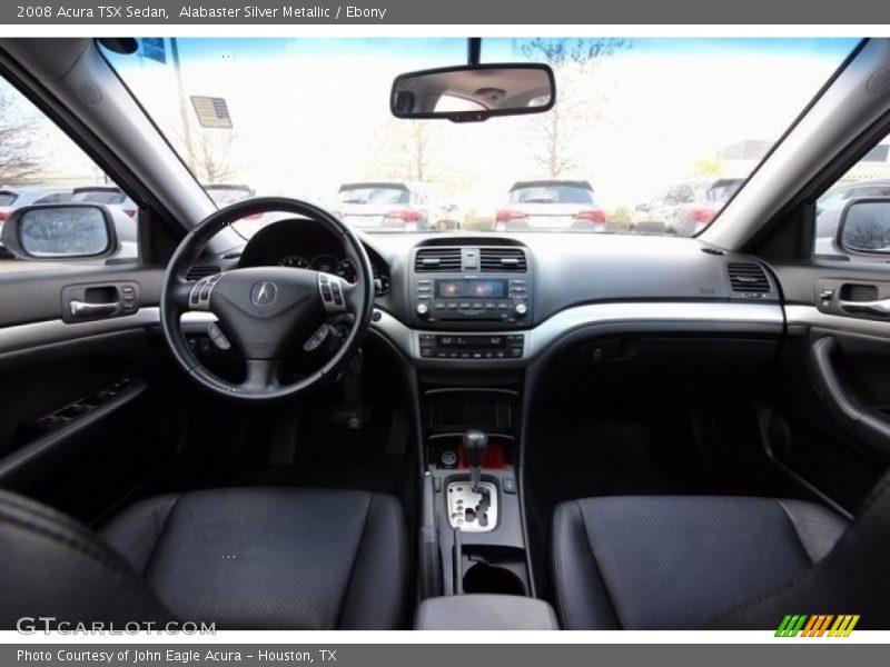 Alabaster Silver Metallic / Ebony 2008 Acura TSX Sedan