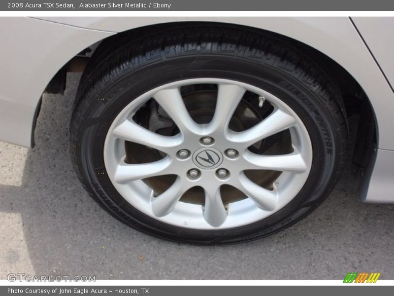 Alabaster Silver Metallic / Ebony 2008 Acura TSX Sedan