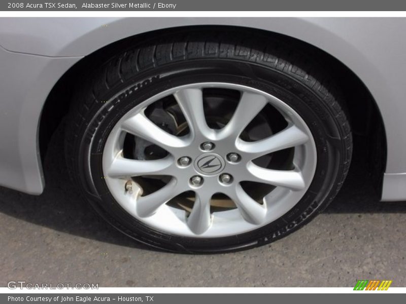 Alabaster Silver Metallic / Ebony 2008 Acura TSX Sedan