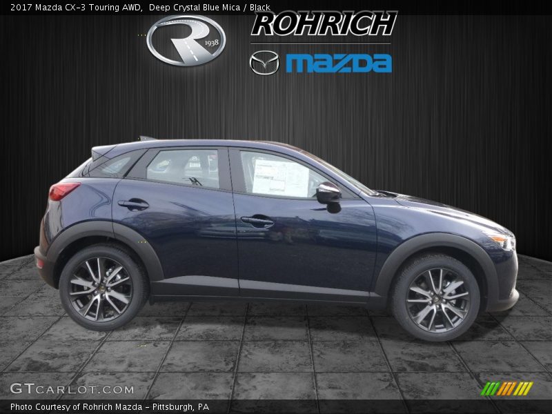 Deep Crystal Blue Mica / Black 2017 Mazda CX-3 Touring AWD