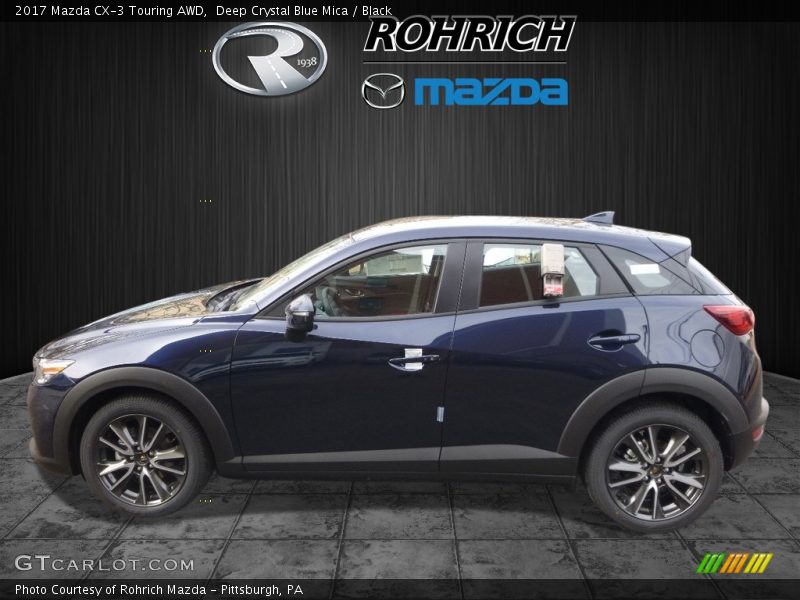 Deep Crystal Blue Mica / Black 2017 Mazda CX-3 Touring AWD