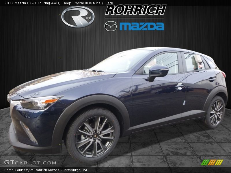 Deep Crystal Blue Mica / Black 2017 Mazda CX-3 Touring AWD