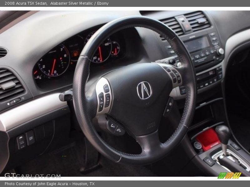 Alabaster Silver Metallic / Ebony 2008 Acura TSX Sedan