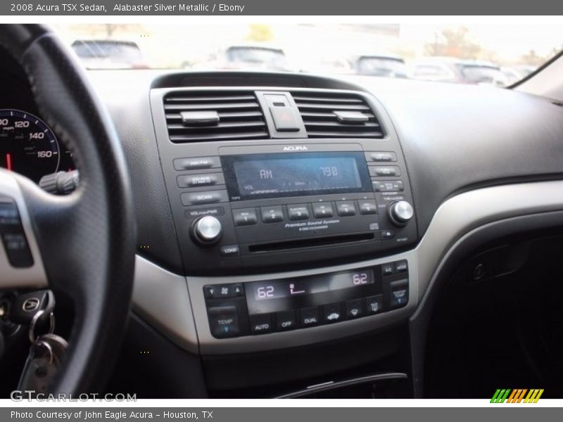Alabaster Silver Metallic / Ebony 2008 Acura TSX Sedan