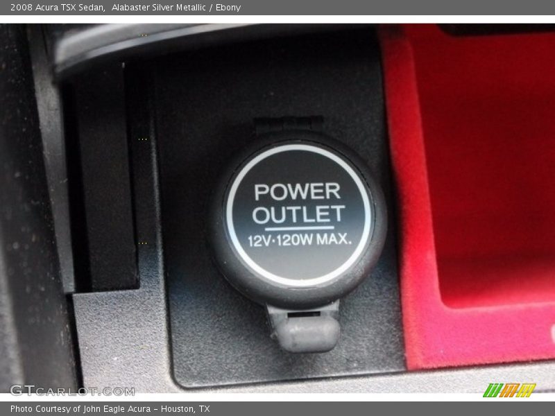 Alabaster Silver Metallic / Ebony 2008 Acura TSX Sedan