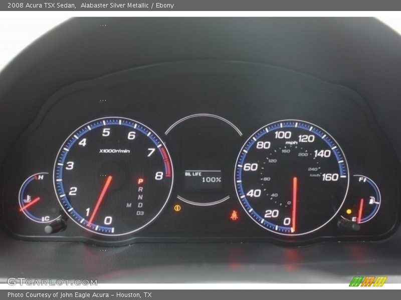 Alabaster Silver Metallic / Ebony 2008 Acura TSX Sedan