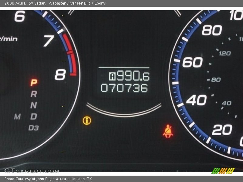 Alabaster Silver Metallic / Ebony 2008 Acura TSX Sedan