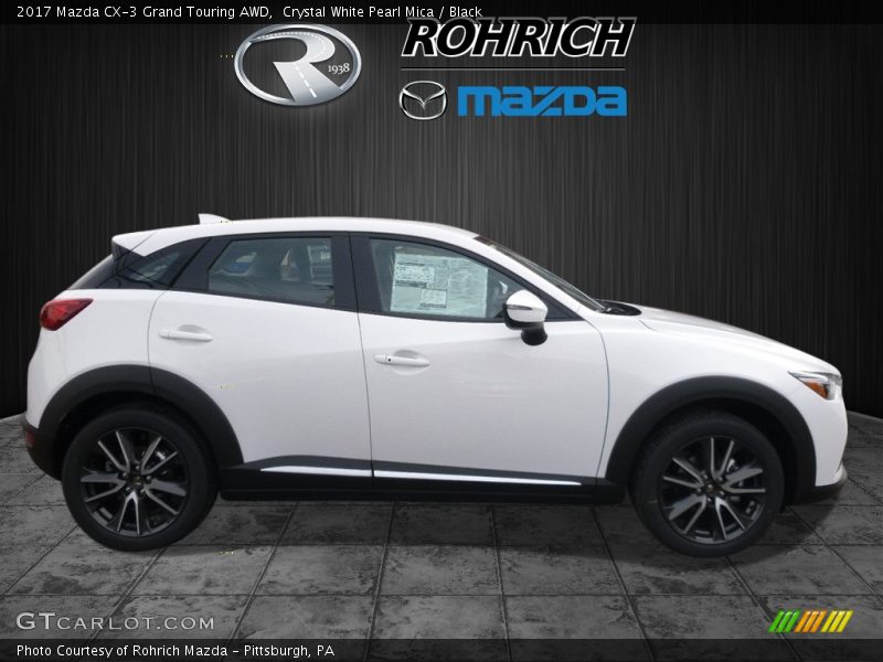 Crystal White Pearl Mica / Black 2017 Mazda CX-3 Grand Touring AWD