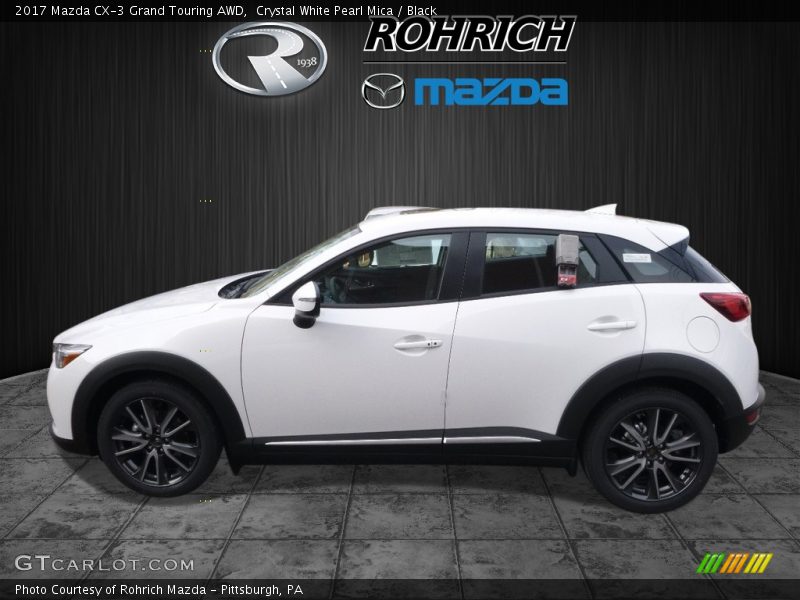 Crystal White Pearl Mica / Black 2017 Mazda CX-3 Grand Touring AWD