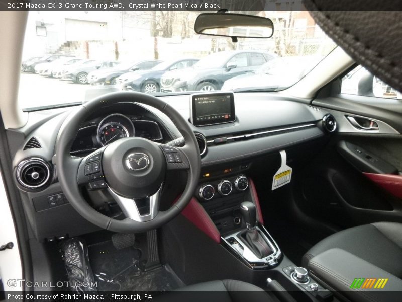 Crystal White Pearl Mica / Black 2017 Mazda CX-3 Grand Touring AWD