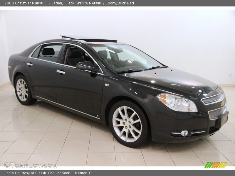Black Granite Metallic / Ebony/Brick Red 2008 Chevrolet Malibu LTZ Sedan