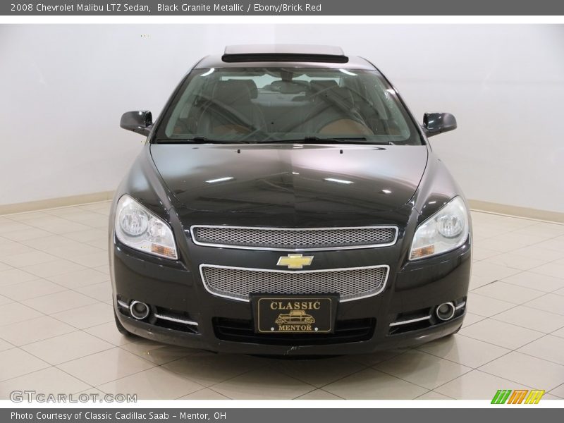 Black Granite Metallic / Ebony/Brick Red 2008 Chevrolet Malibu LTZ Sedan