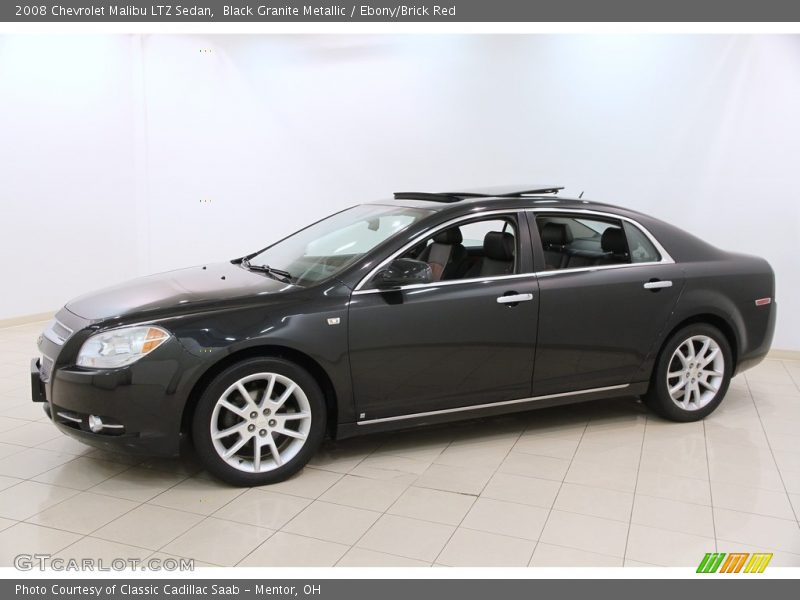 Black Granite Metallic / Ebony/Brick Red 2008 Chevrolet Malibu LTZ Sedan