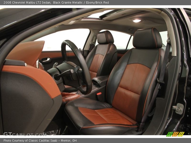 Black Granite Metallic / Ebony/Brick Red 2008 Chevrolet Malibu LTZ Sedan