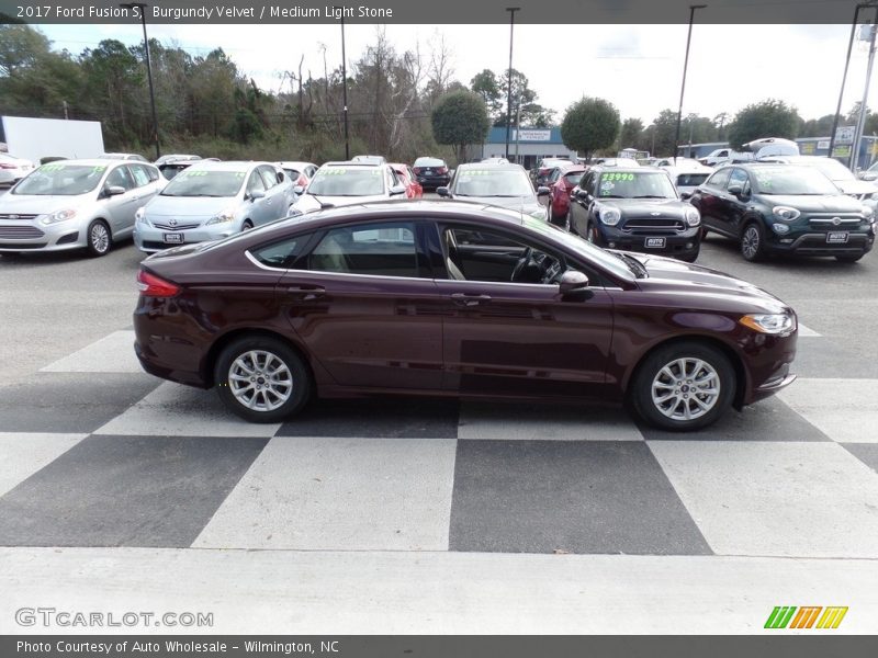 Burgundy Velvet / Medium Light Stone 2017 Ford Fusion S