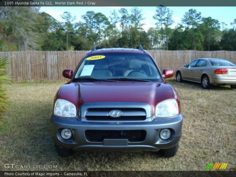 Merlot Dark Red / Gray 2005 Hyundai Santa Fe GLS