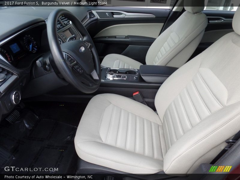 Burgundy Velvet / Medium Light Stone 2017 Ford Fusion S