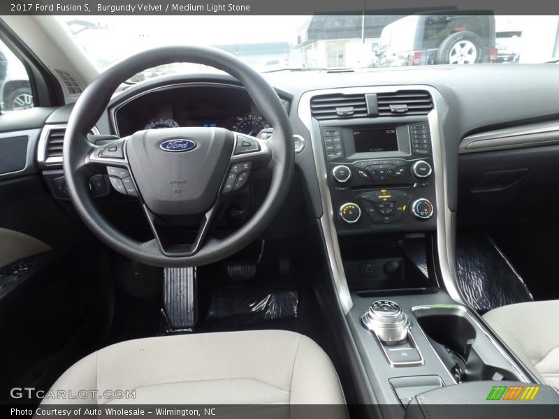 Burgundy Velvet / Medium Light Stone 2017 Ford Fusion S