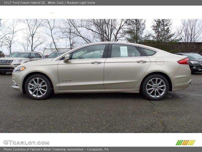  2017 Fusion Hybrid SE White Gold