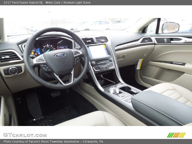  2017 Fusion Hybrid SE Medium Light Stone Interior