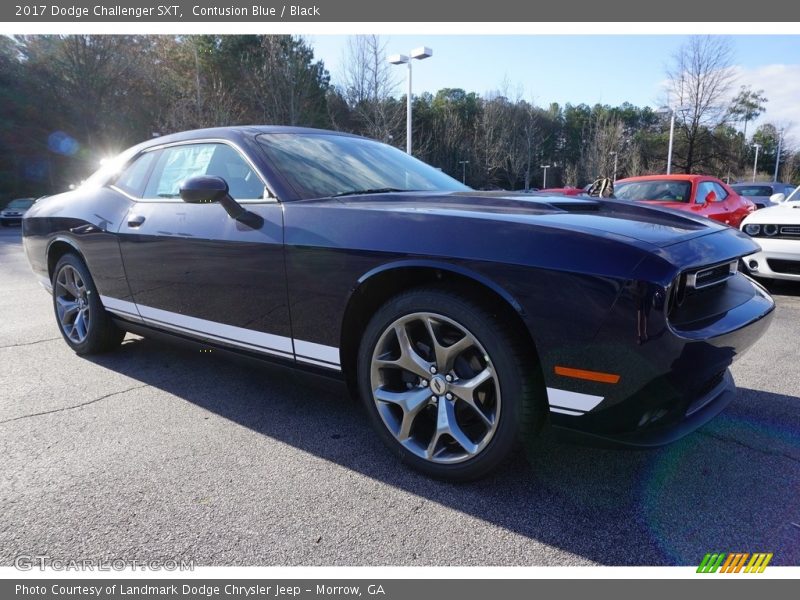 Contusion Blue / Black 2017 Dodge Challenger SXT