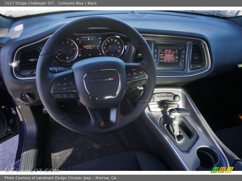 Contusion Blue / Black 2017 Dodge Challenger SXT