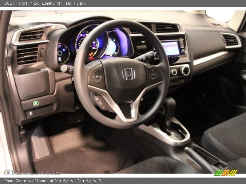 Lunar Silver Pearl / Black 2017 Honda Fit LX