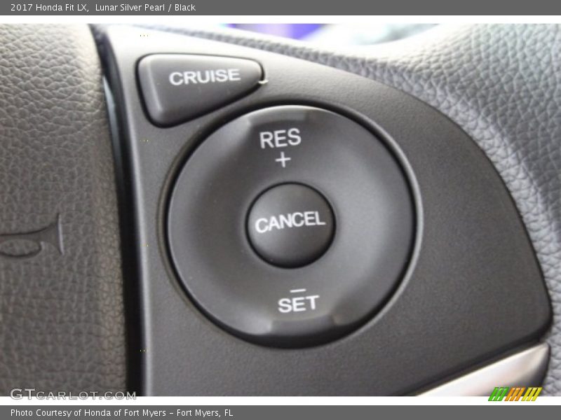 Lunar Silver Pearl / Black 2017 Honda Fit LX